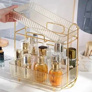 Acrylic Double Layer Cosmetic /Perfume Organizer Clear (Gra.T