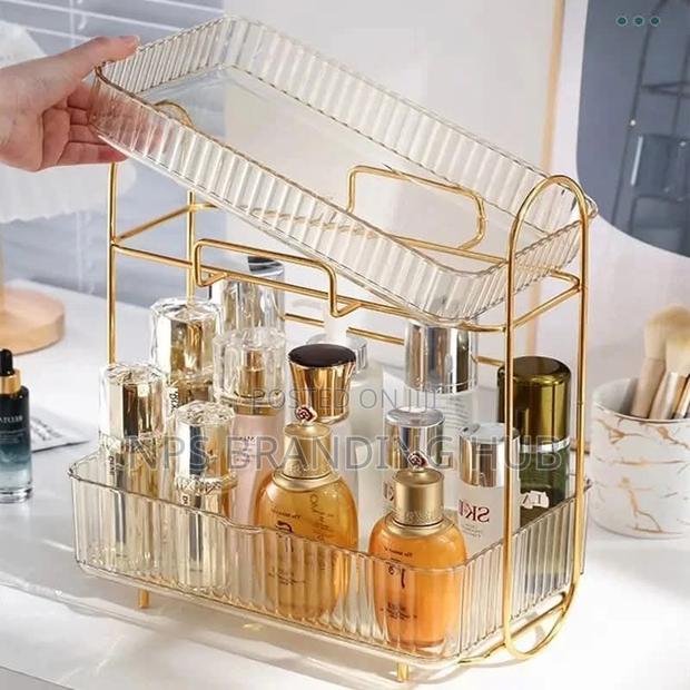 Acrylic Double Layer Cosmetic /Perfume Organizer Clear (Gra.T - thumbnail 2