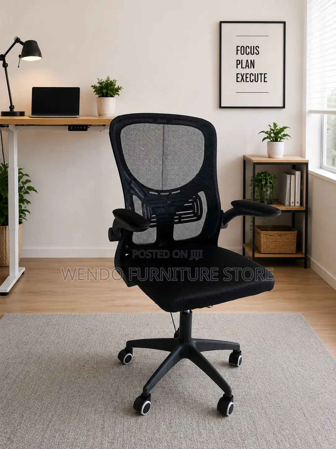 Office Chairs; Home Office Fabric Swivel Chair With Mid Backrest
