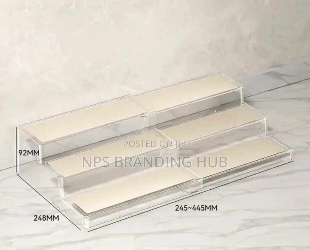 3 Tier Acrylic Expandable Perfume/Cosmetic /Multipurpose Rack (Gra.T