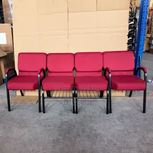 Interlocking Church Chairs -Red, Blue Gray