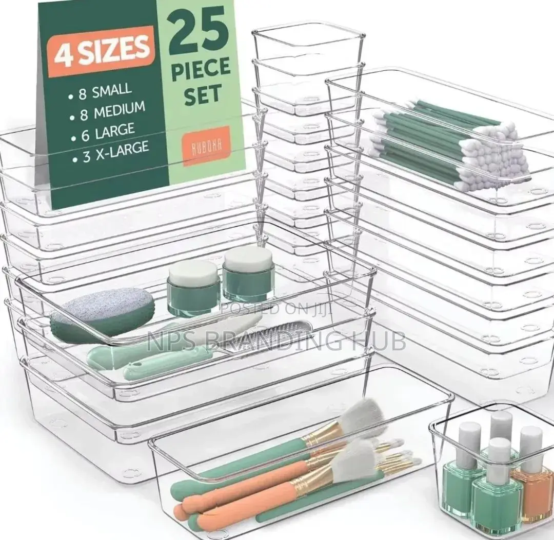 25 PCS Set Drawer Organizersstackable Design (Gra.T