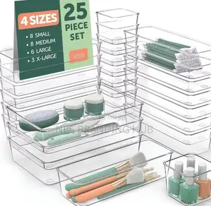 25 PCS Set Drawer Organizersstackable Design (Gra.T