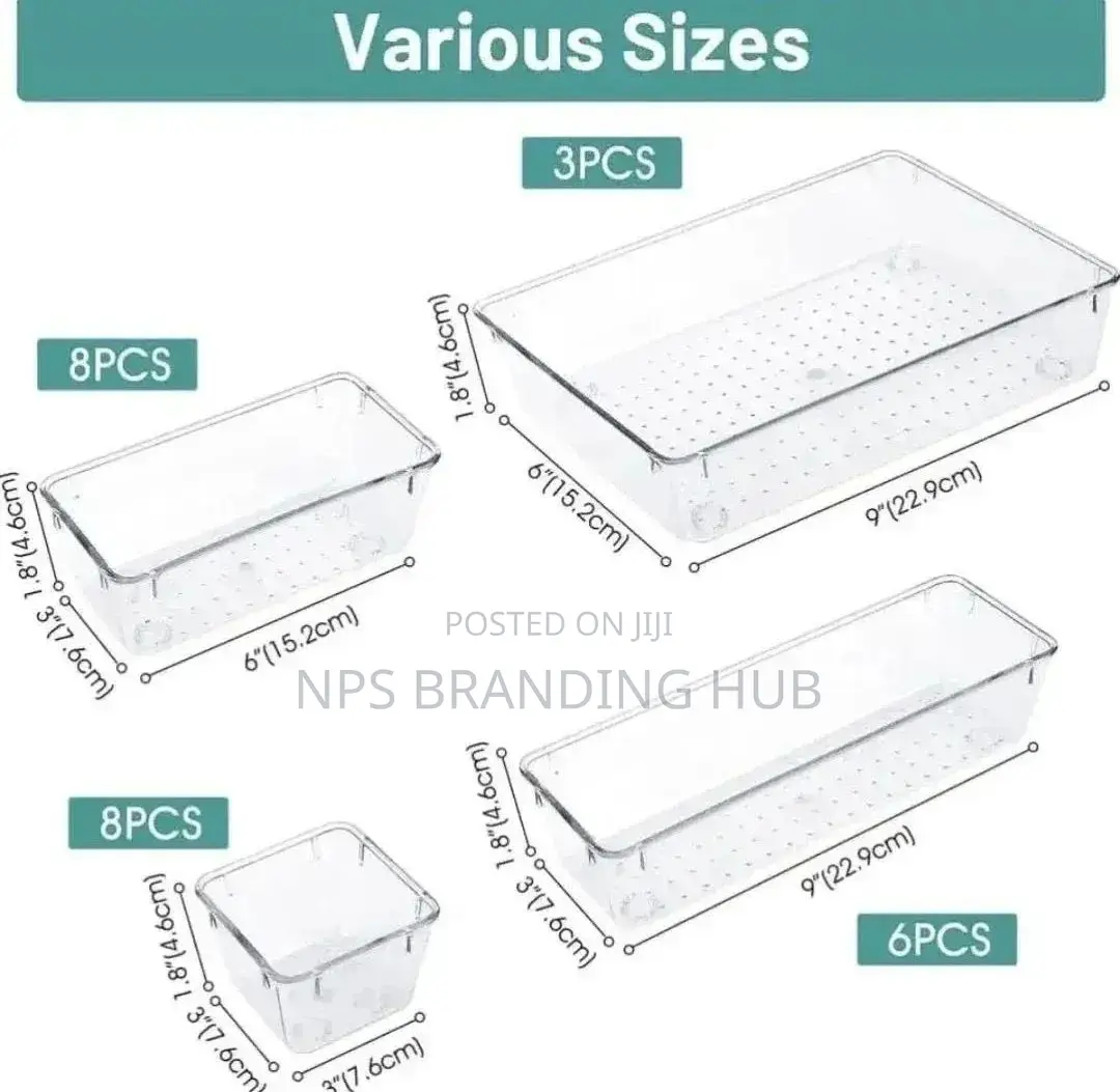 25 PCS Set Drawer Organizersstackable Design (Gra.T