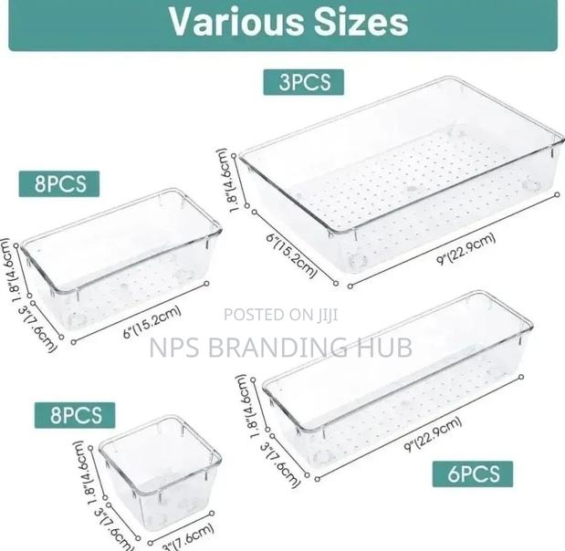 25 PCS Set Drawer Organizersstackable Design (Gra.T - thumbnail 6