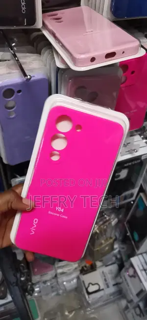 Vivo Y04 Vivid Pink Soft, Anti-Slip Case-Silicone