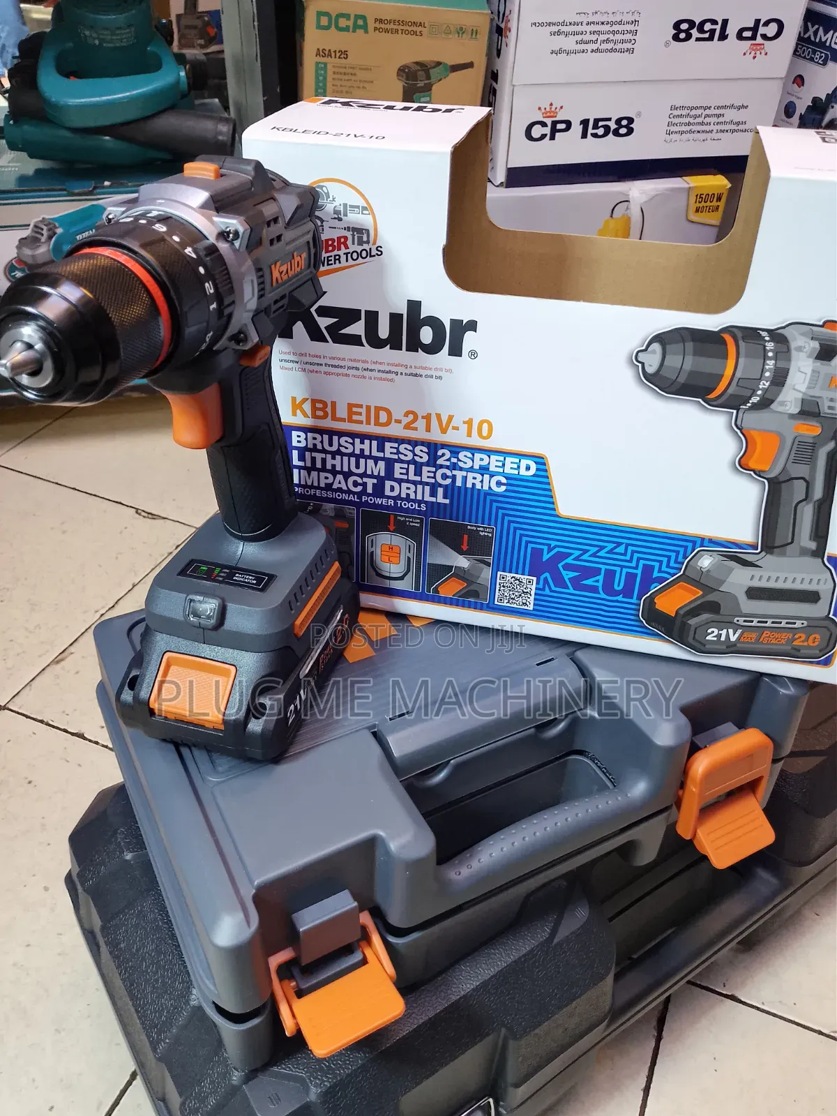 Heavy Duty Kzubr Cordless 21v /Effeciency Brushles 2speed Impact Drill