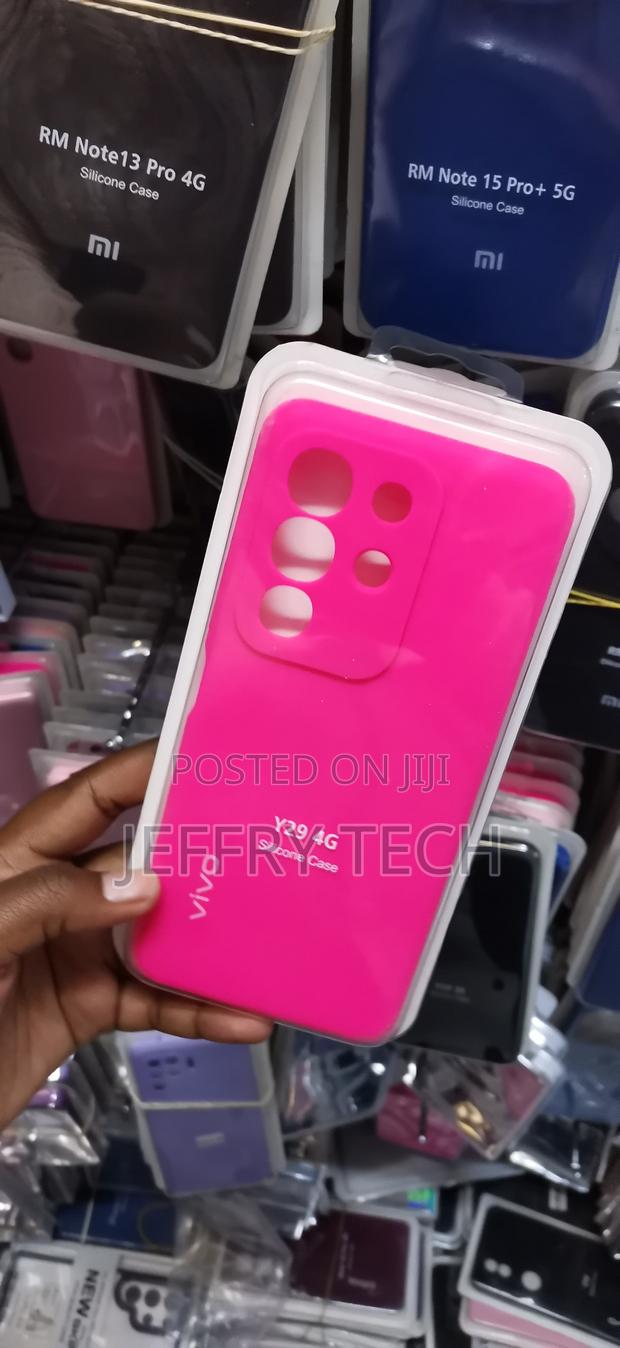 Vivo Y29 4g Interior Soft Microfiber Velvet Layer Pink Case-Silicone - thumbnail 2