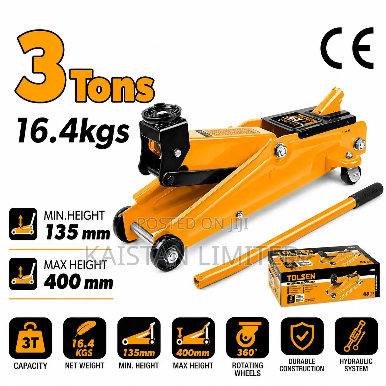 Hydraulic Trolley Jack 3ton/3 Tons Industrial Floor Jacks