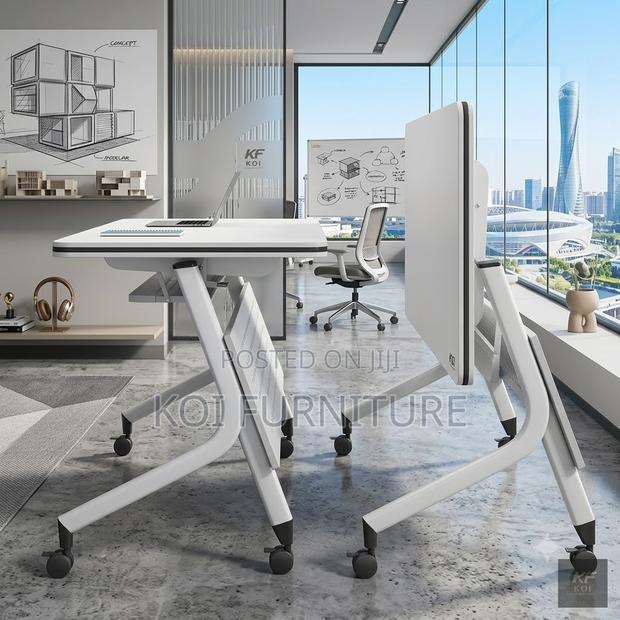 Office Desk; Koi 120cm Movable Foldable Table