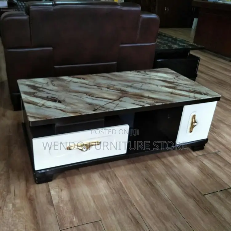 Coffee Table; Marble Coffee Table With Storage