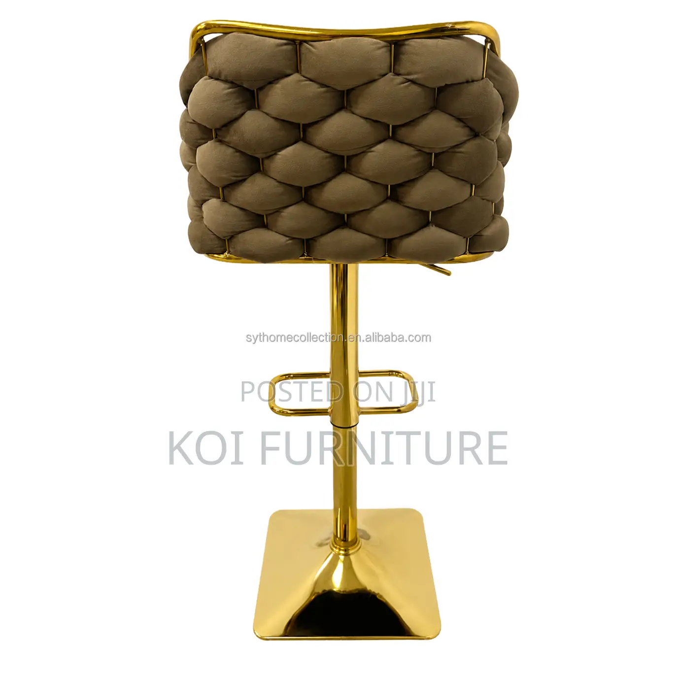 Barstoosl; Semicircolare Luxury Adjustable Bar Stool With Swivel Back