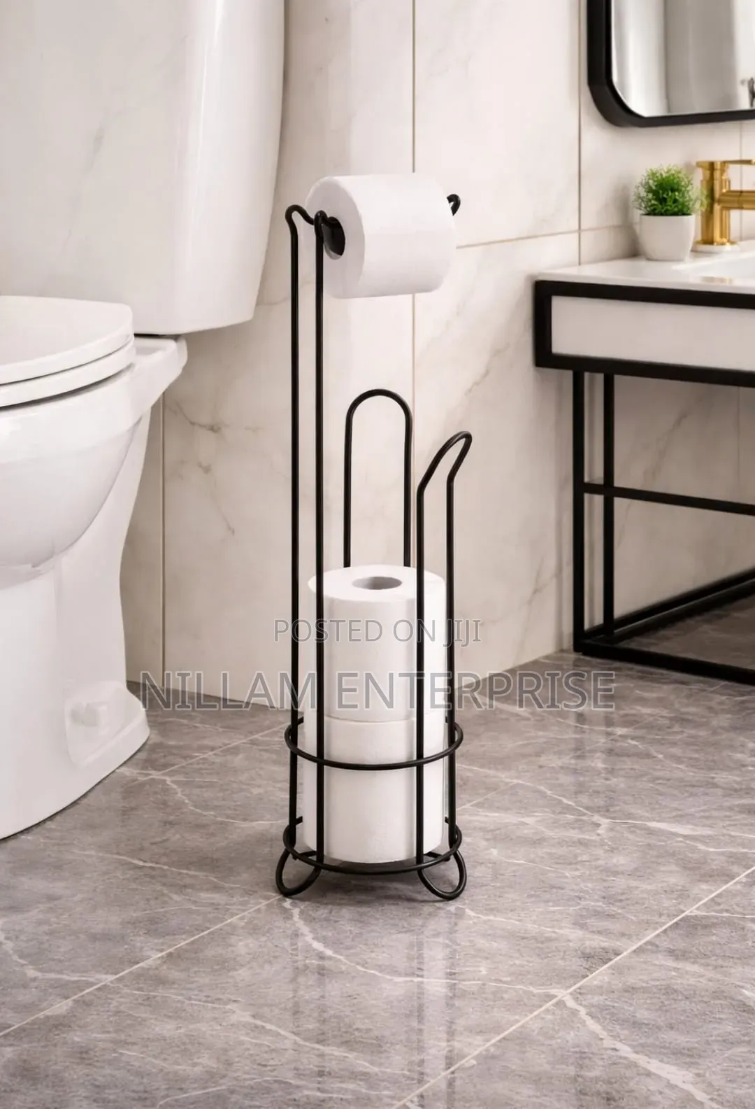Metallic Toilet Tissue Holder