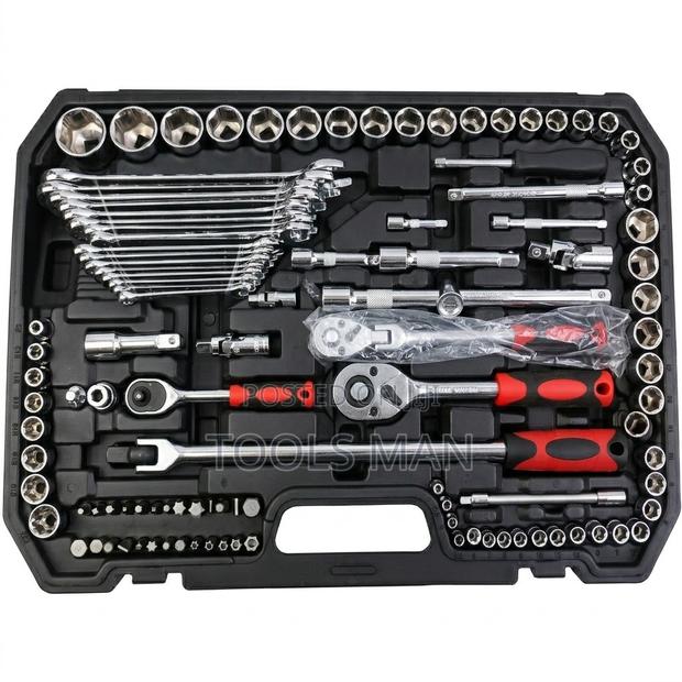 142+2 Srunv 144pc Professional Chrome Vanadium Mechanic Tool Box Set - thumbnail 2