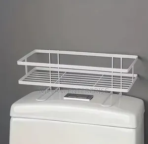 Metallic Over the Toilet Rack Single Layer