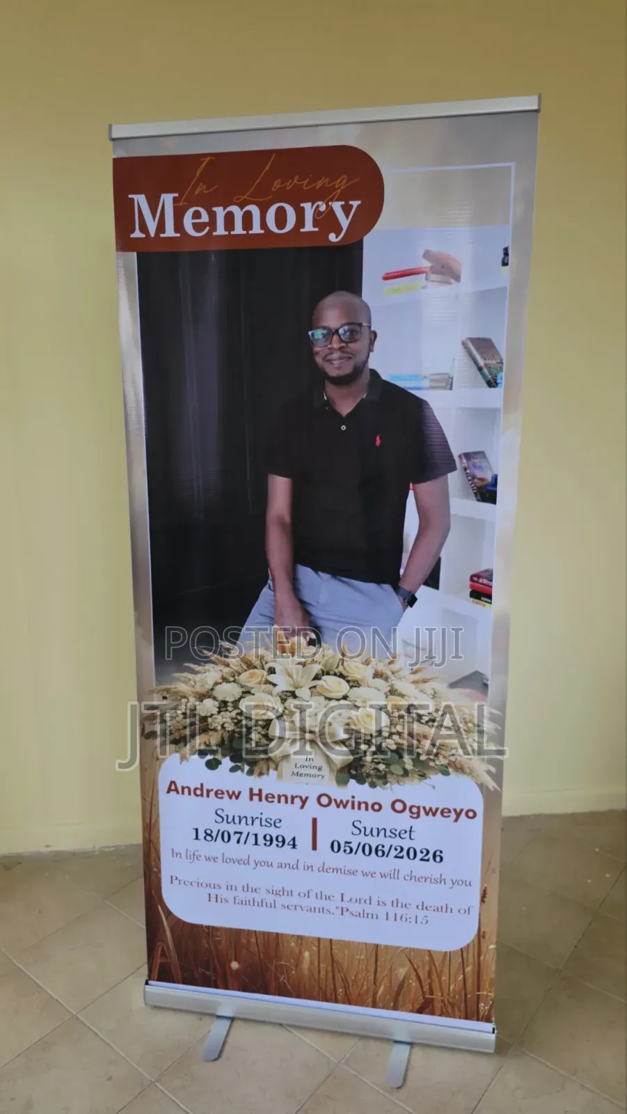 Funeral Photo Roll Up Banner Printing Nairobi