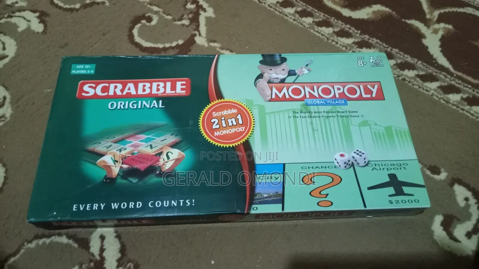 Scrabble and Monopoly 2 in 1 Board Game
