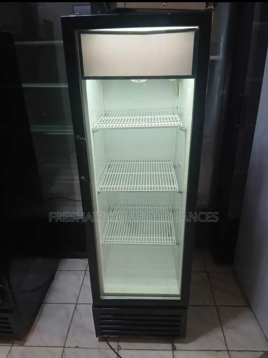 300litres Black Medium. Canopy Display Fridge
