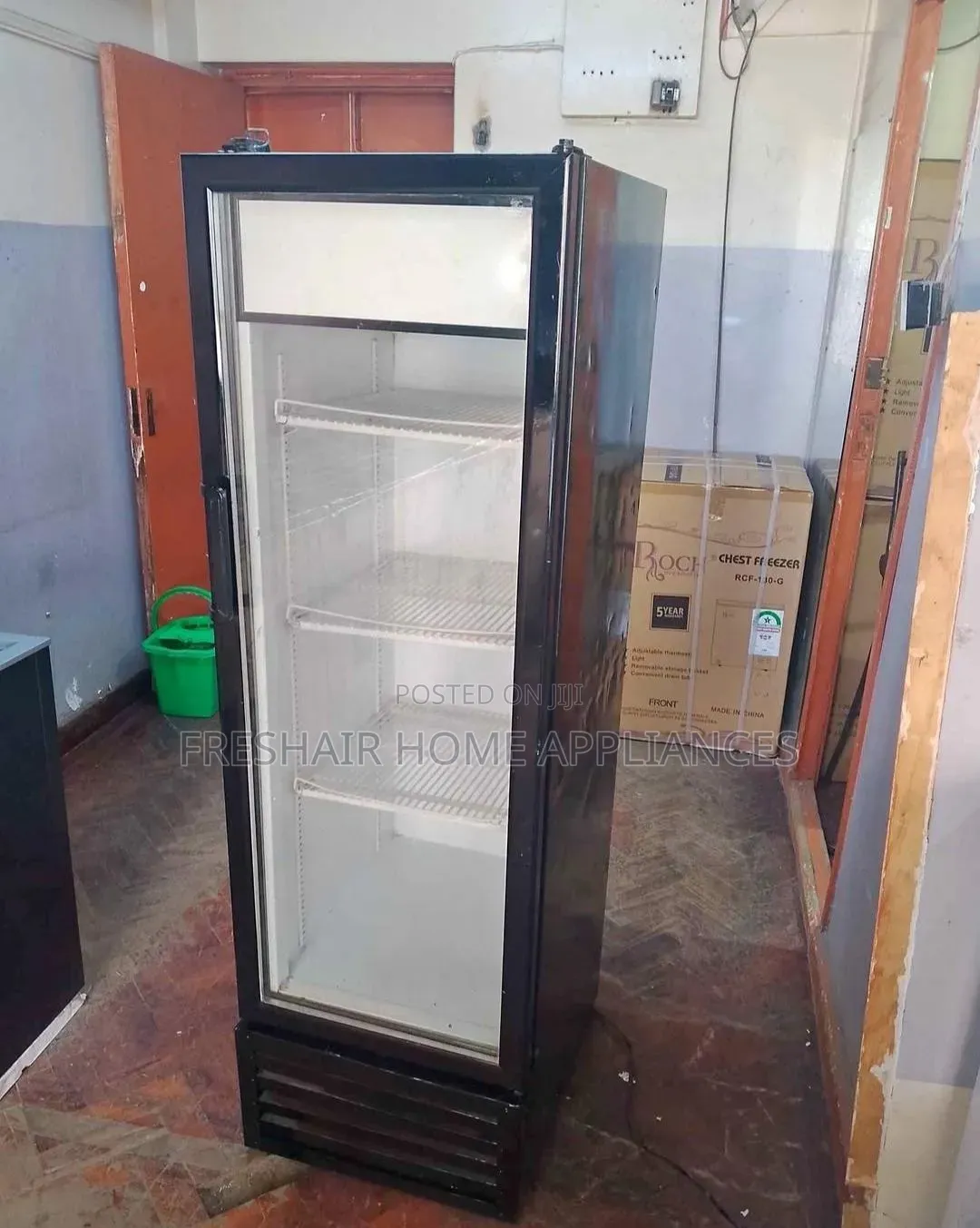 Black Clear One Door Display Refrigerator