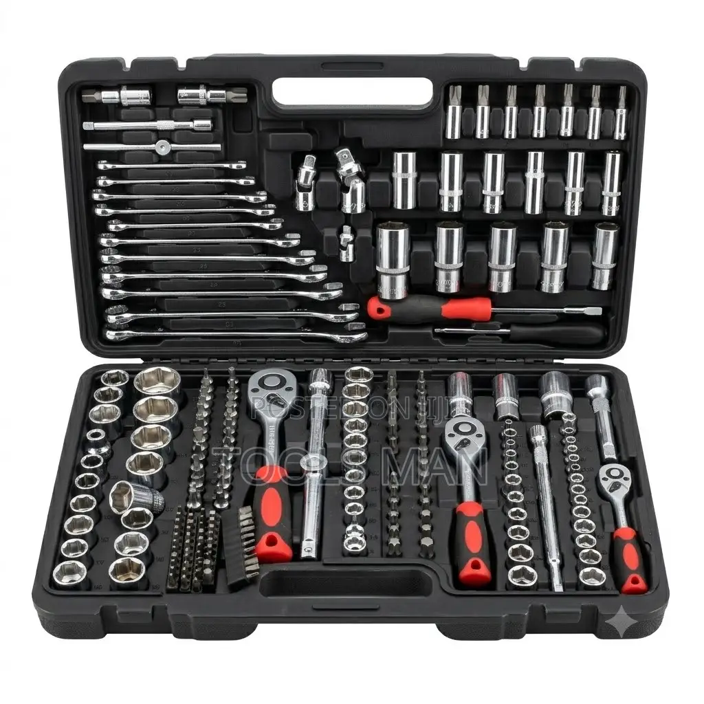 Professional 216-Piece Socket Wrench Set - Chrome Vanadium