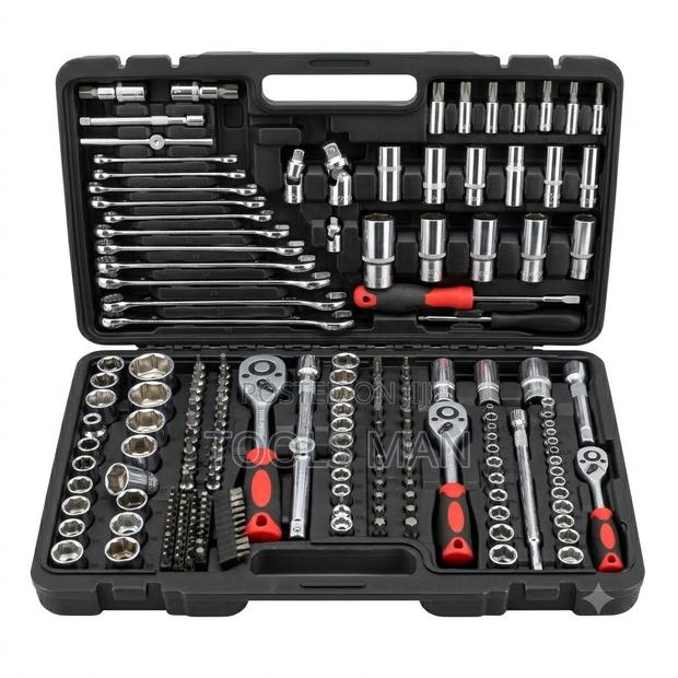 Professional 216-Piece Socket Wrench Set - Chrome Vanadium