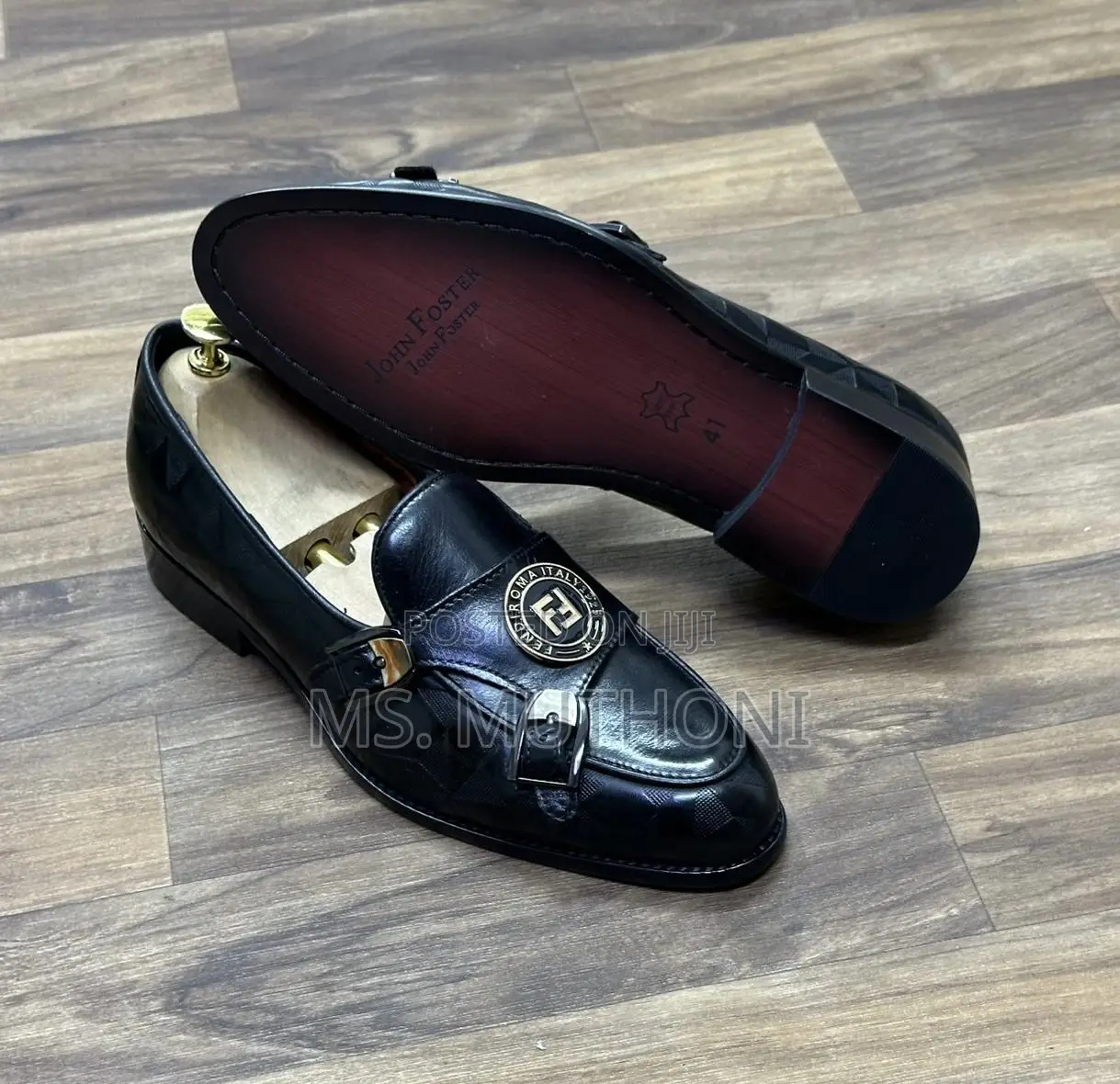 Premium John Foster London Men's Double Monk Loafers