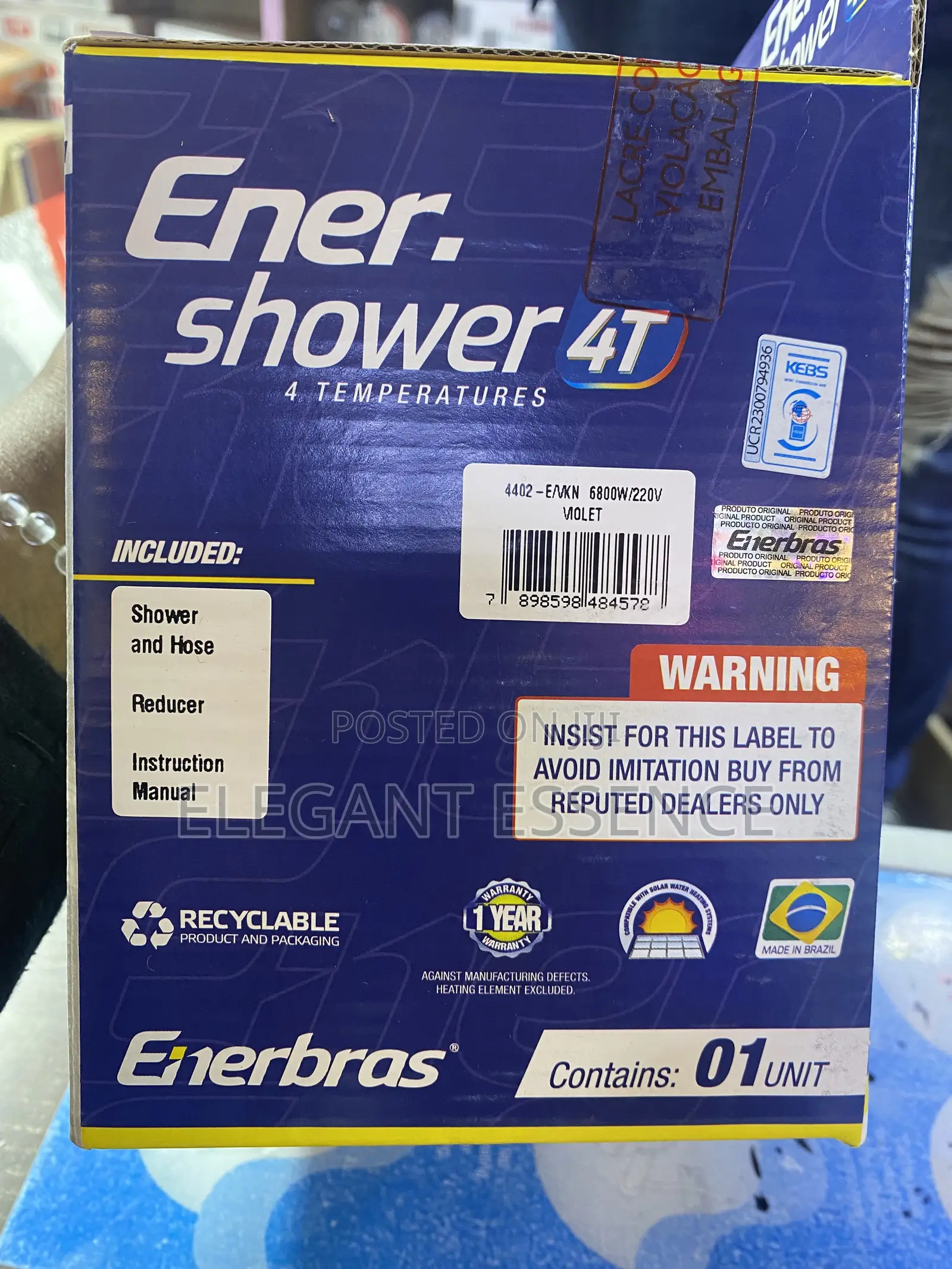 Original Enershower 4t Electric Shower With 4 Temperature Settings