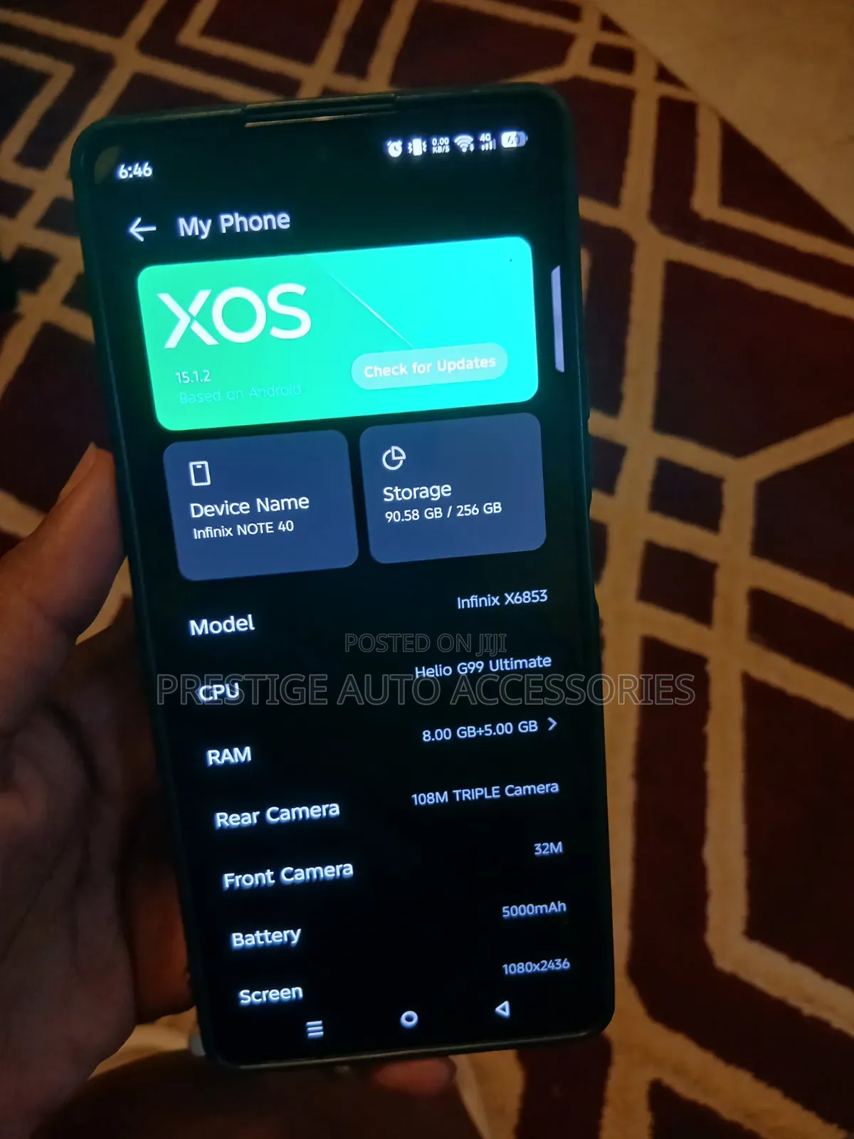 Infinix Note 40 256 GB Silver