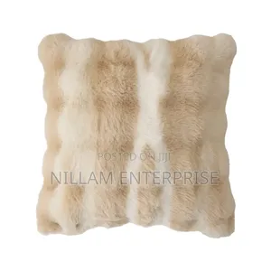 Soft Cozy Fluffy Faux Rabbit Fur Decorative Pillow Case Covers