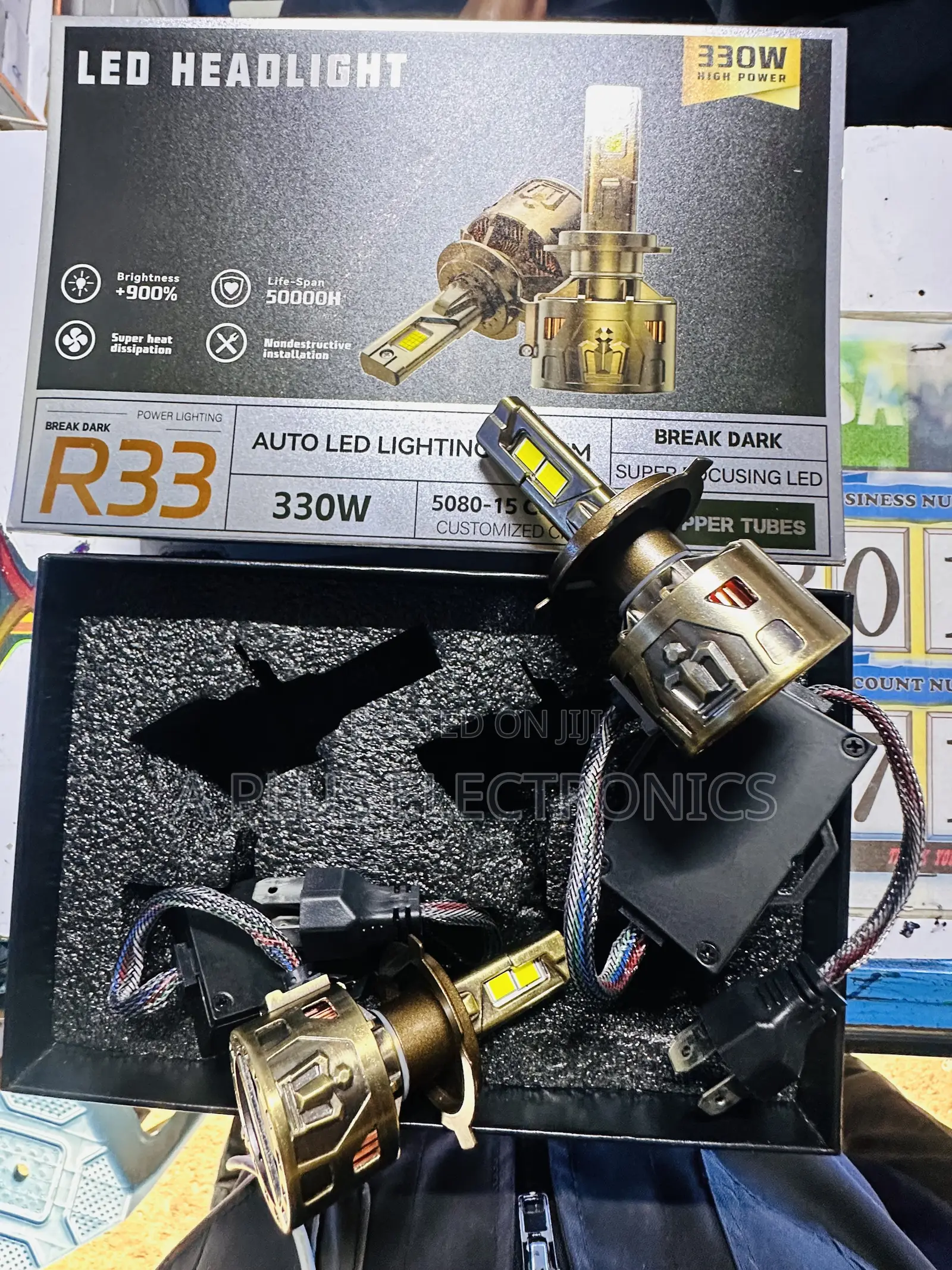 R33 Led Headlight Bulb 330w Super Bright Auto Lighting Kit