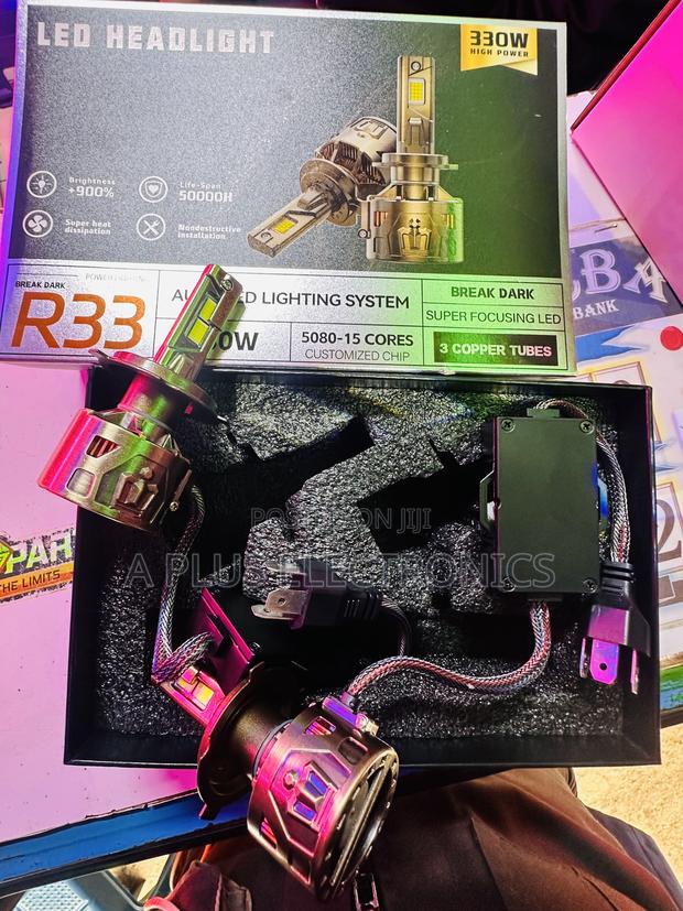 R33 Led Headlight Bulb Ultra Bright 5080 Chip Auto Headlamp Set - thumbnail 2