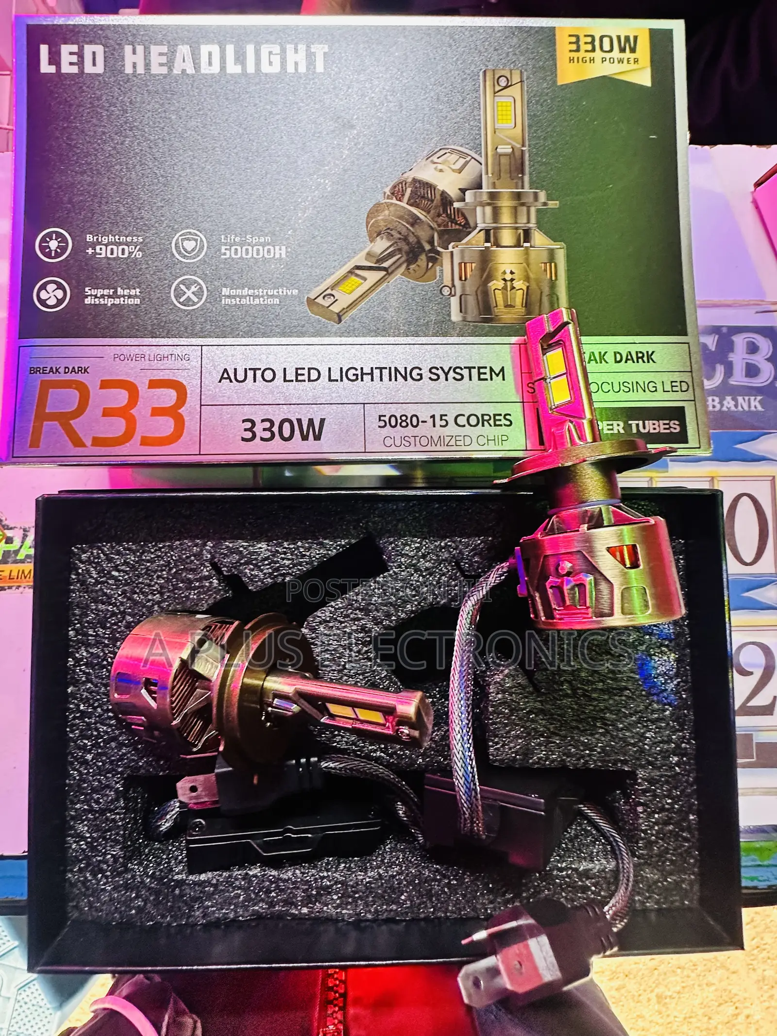R33 Led Headlight Bulb Universal Fit Car Led Conversion Kit
