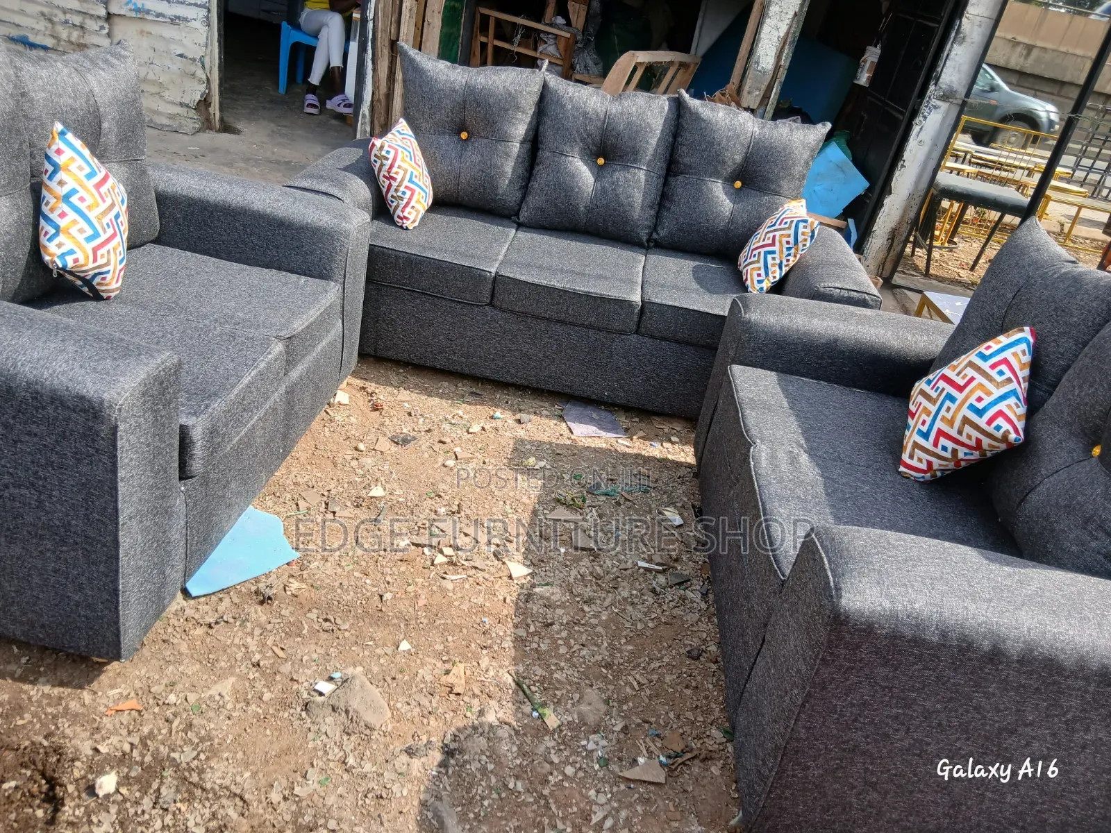 Grey 7seater Sofa Set Available for Sale