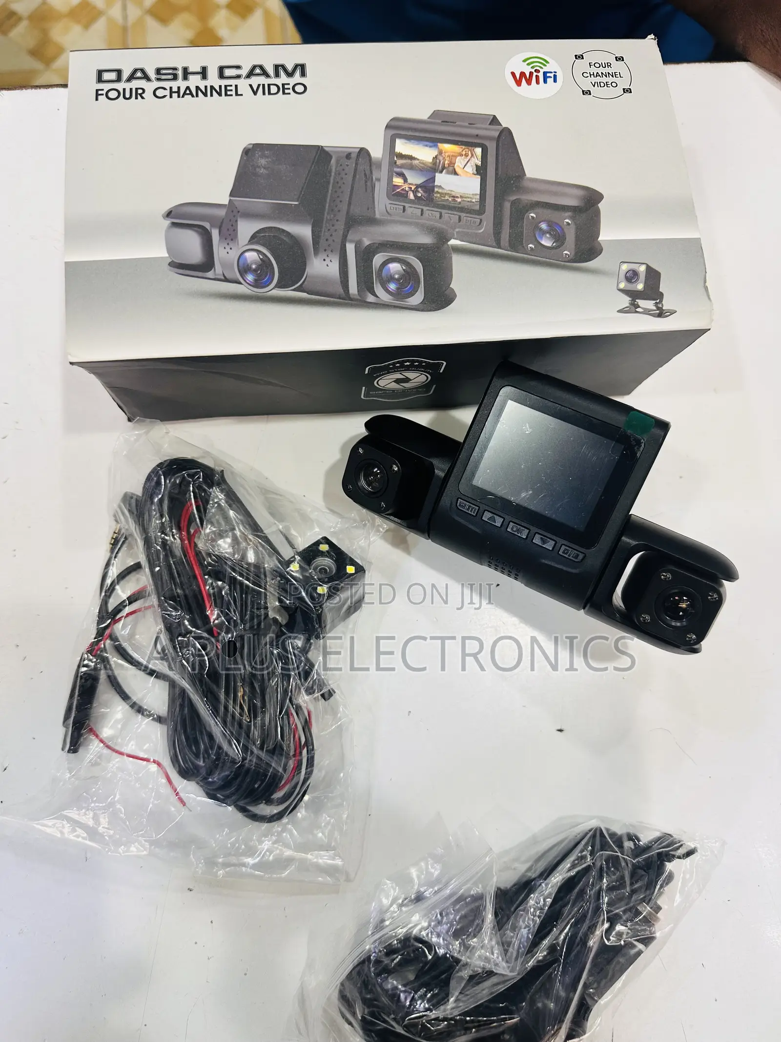4 Lens Dash Camera D43 With Wifi – Front, Rear Cabin View Recording