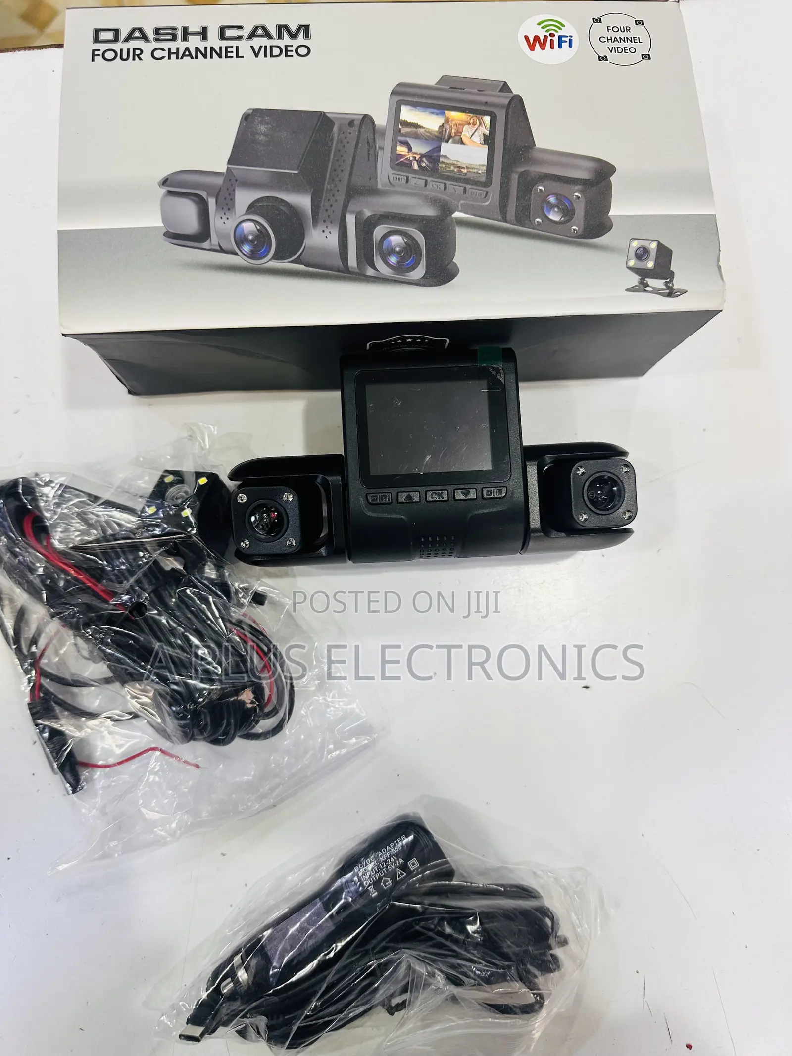 4 Lens Dash Camera D43 With Wifi – Night Vision With Parking Monitor