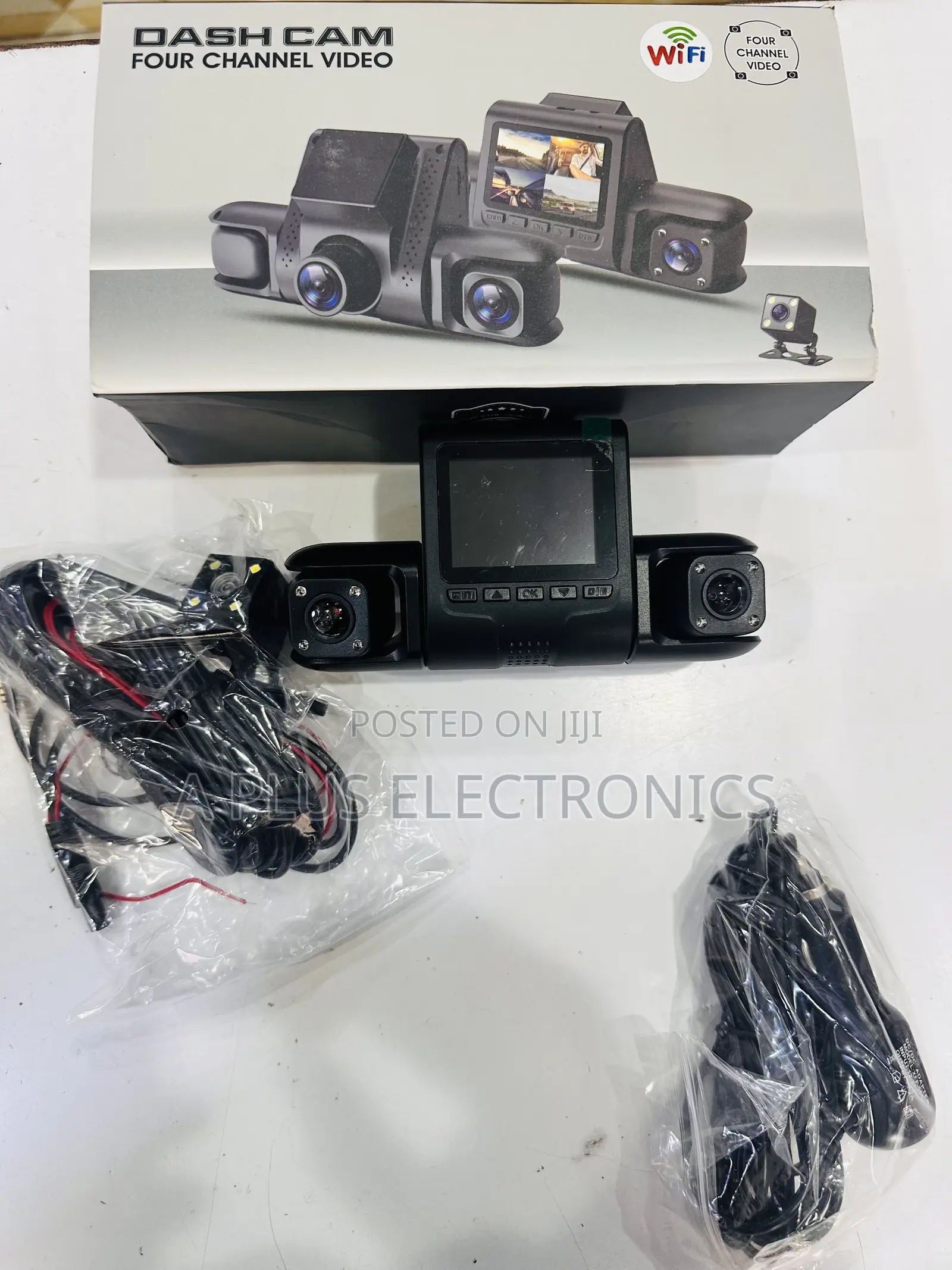 4 Lens Dash Camera D43 With Wifi – Night Vision With Parking Monitor