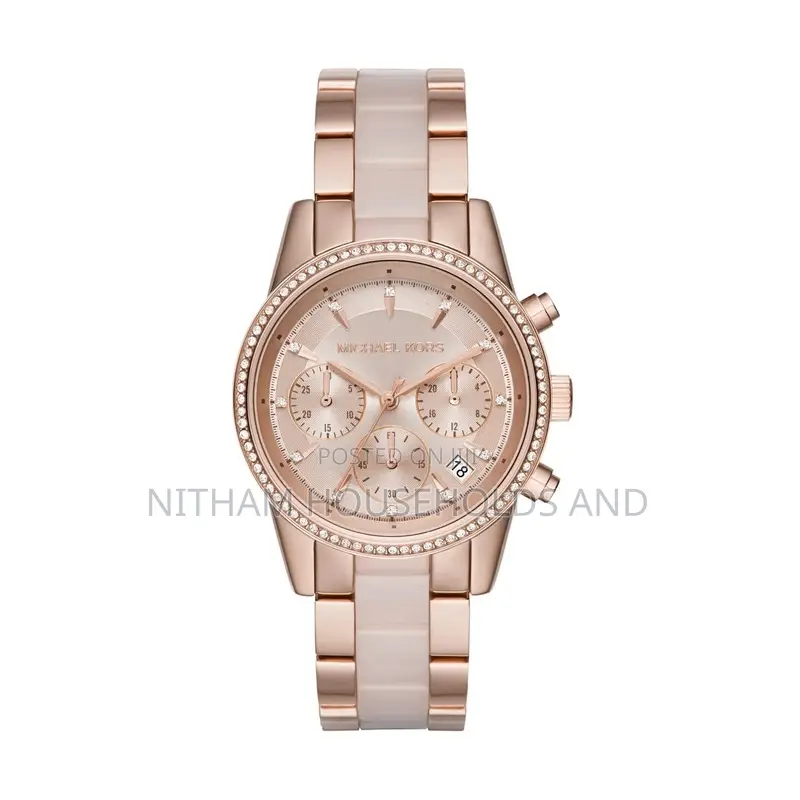Michael Kors Mk6307 Rose Gold Chronograph Watch for Women