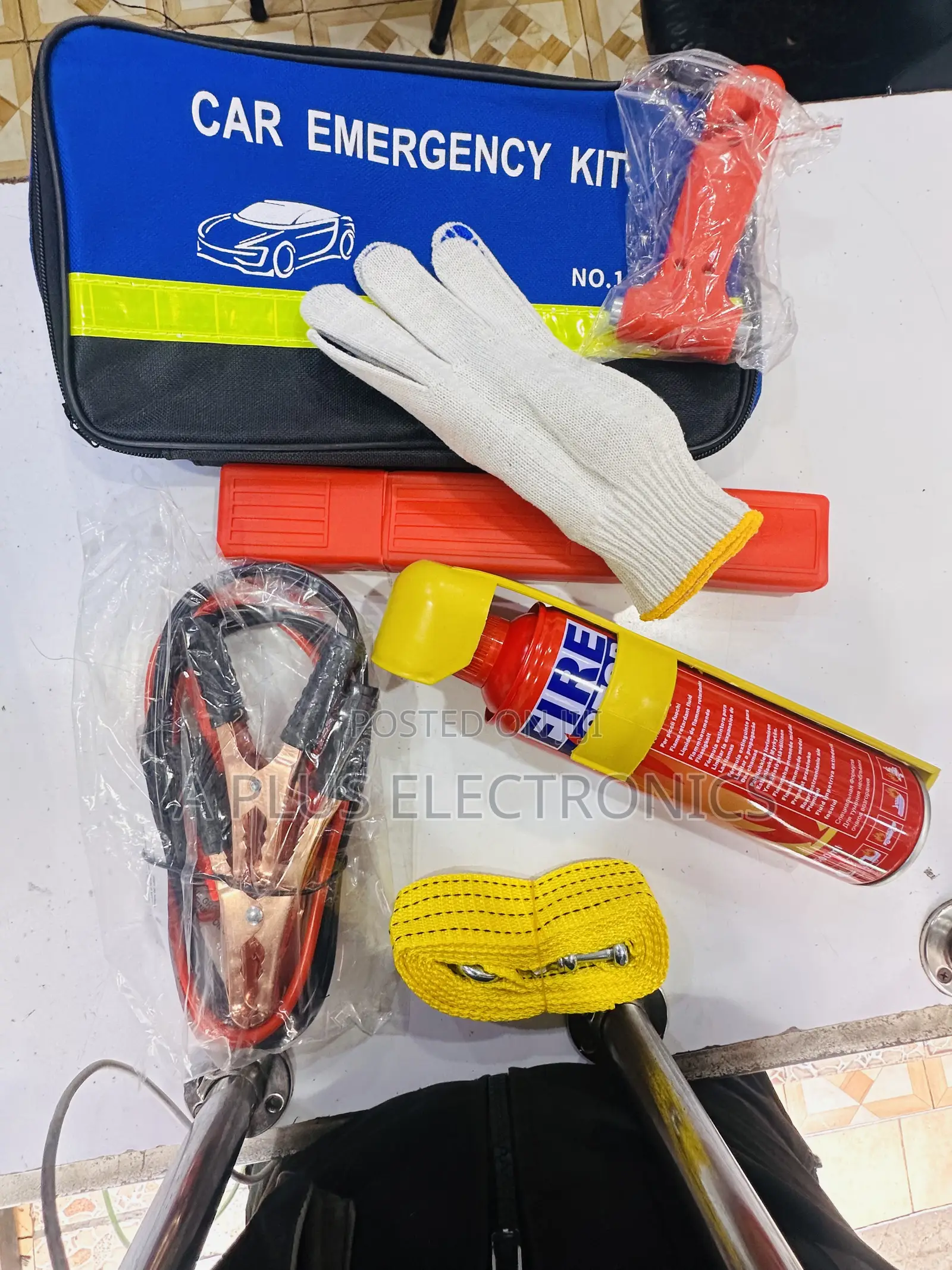 7pc Car Emergency Kit – Roadside Safety Essentials Set