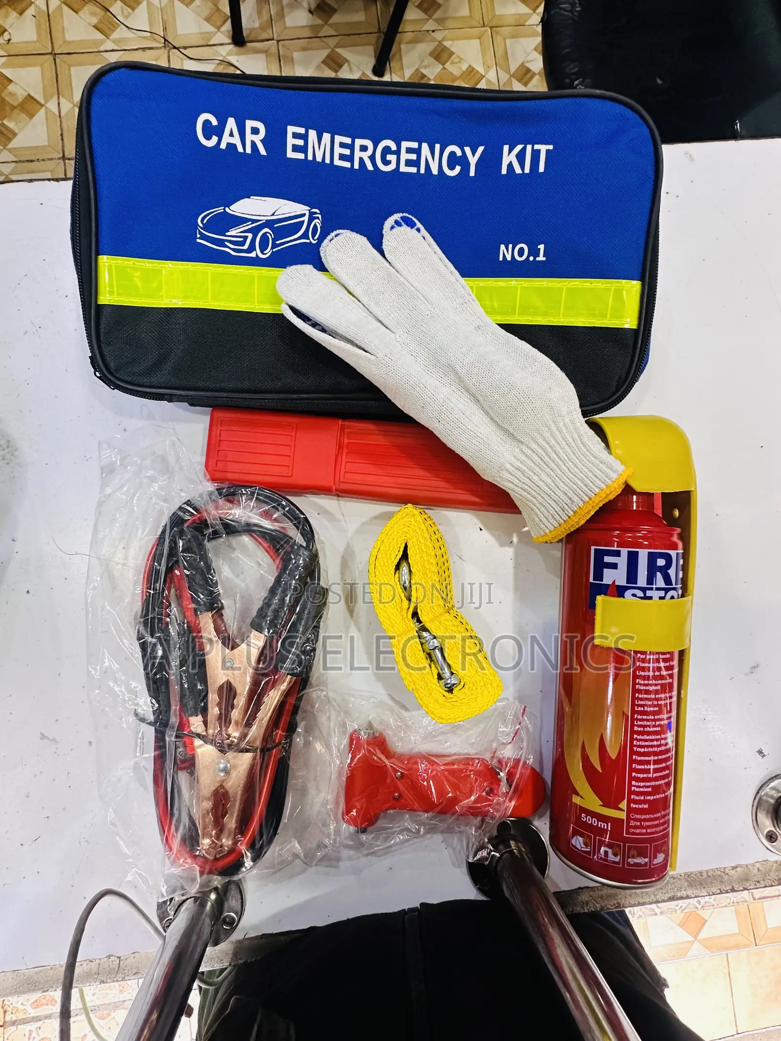 7pc Car Emergency Kit – Travel Safety and Breakdown Assistance Kit