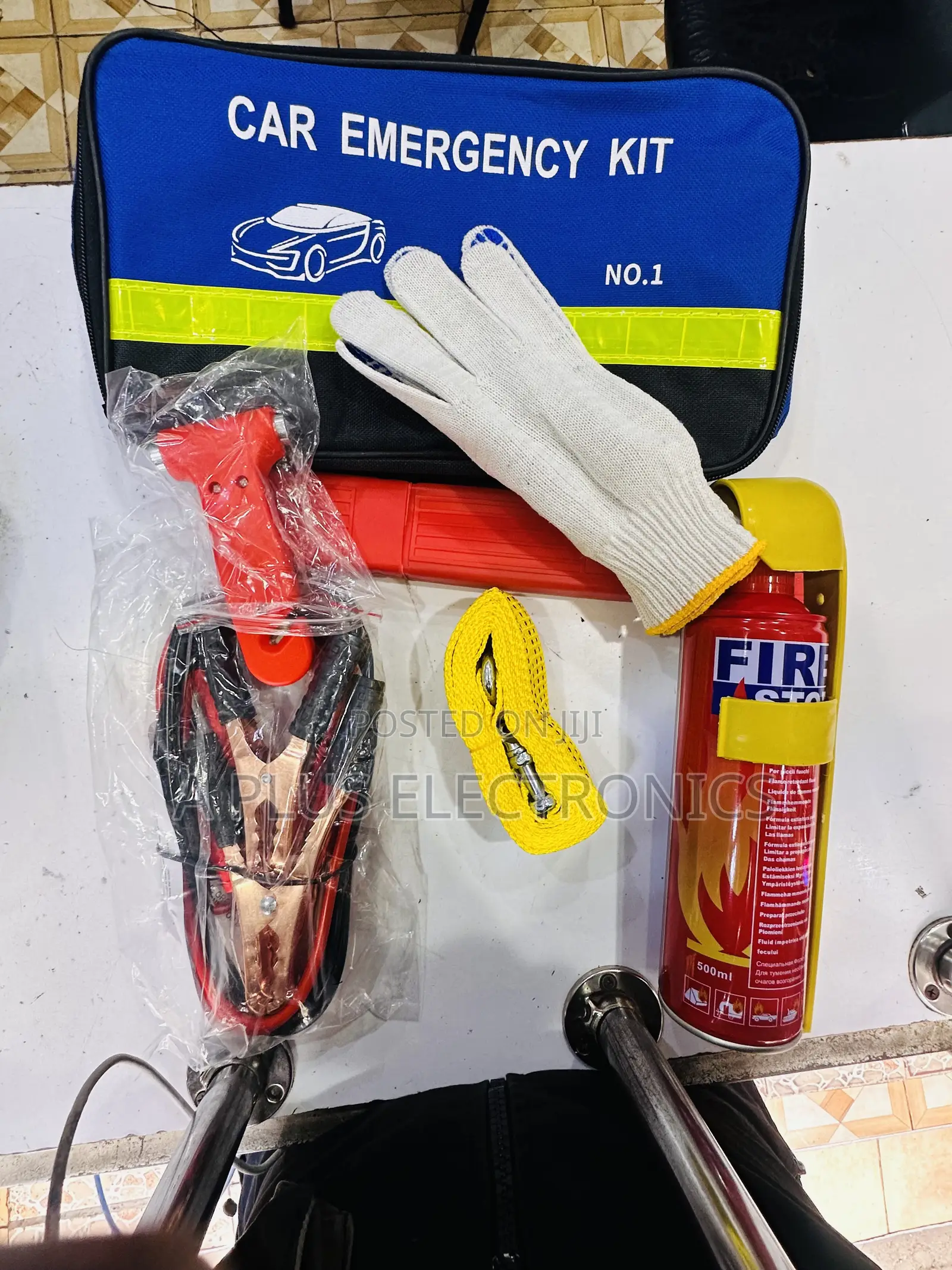 7pc Car Emergency Kit – Travel Safety and Breakdown Assistance Kit