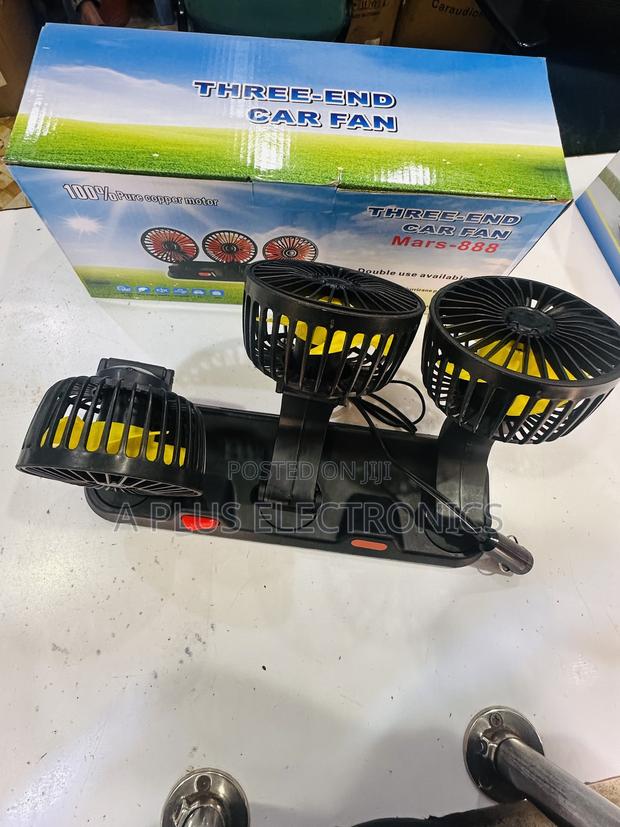 Triple Car Fan 888 3-Speed Cooling Portable Car Fan