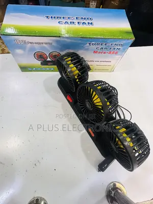 Triple Car Fan 888 3-Speed Cooling Portable Car Fan