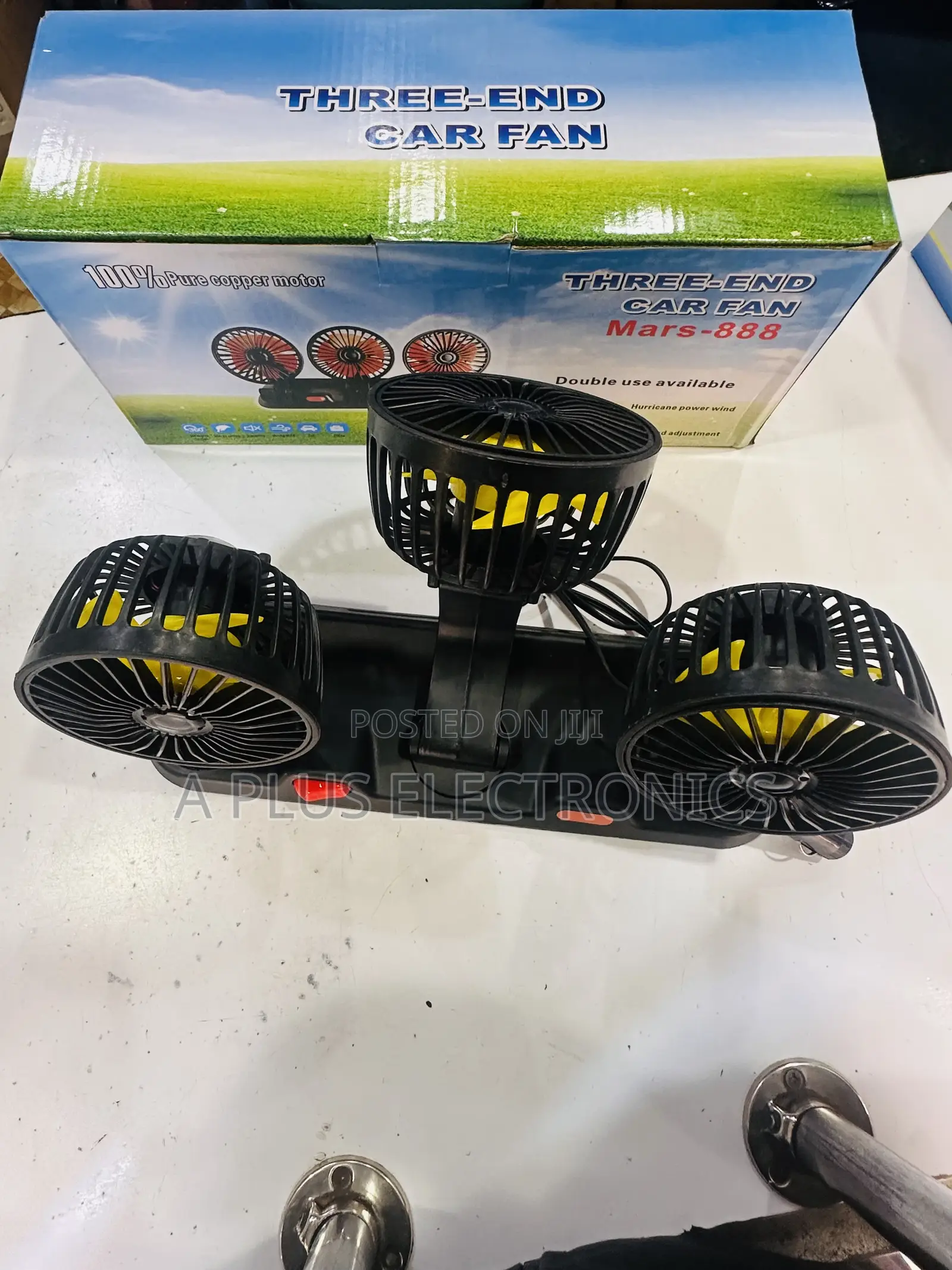 Triple Car Fan 888 High Power Dual/Triple Head Car Cooling Fan