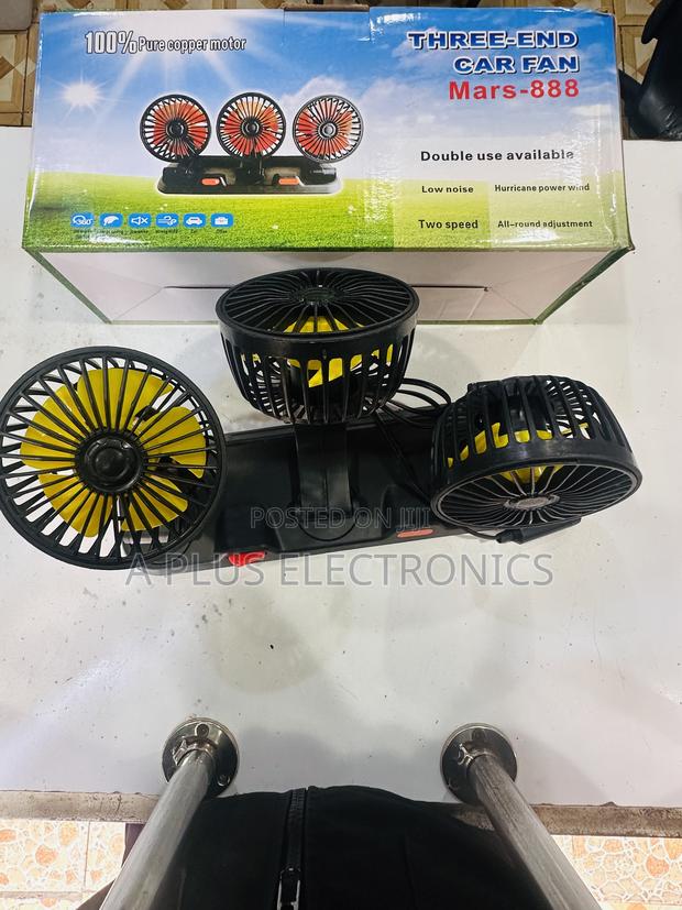 Triple Car Fan 888 Adjustable Multi-Head Car Cooling System Fan