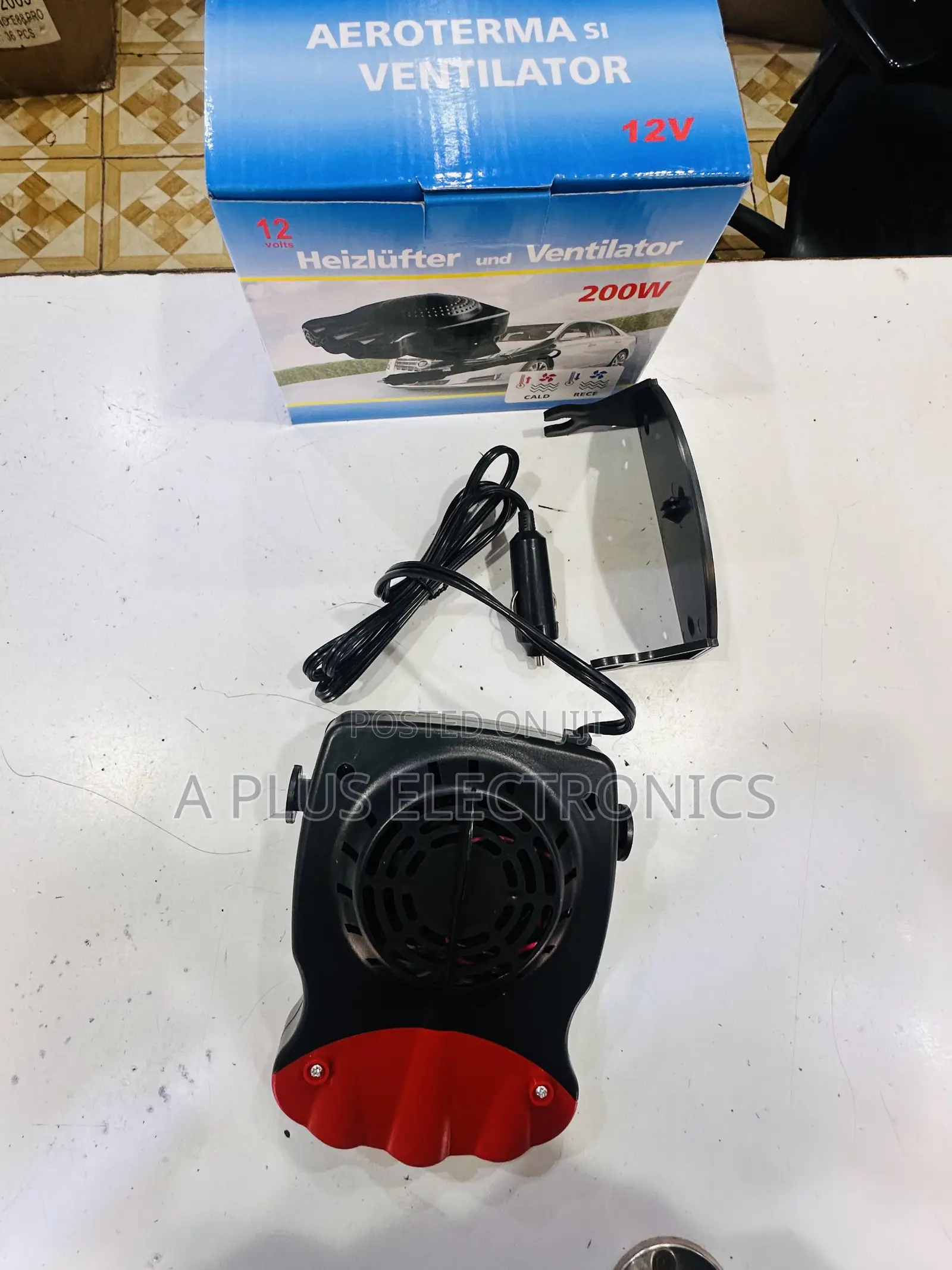 Windscreen Heater/Fan Red – Fast Defrost Car Heater Cooler