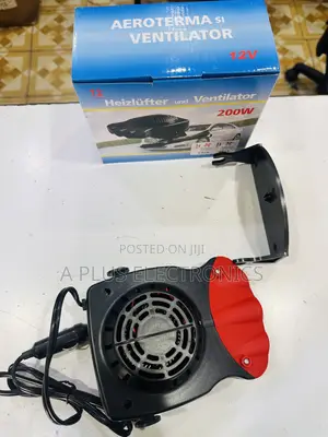 Windscreen Heater/Fan Red – Portable 2-in-1 Car Demister Fan