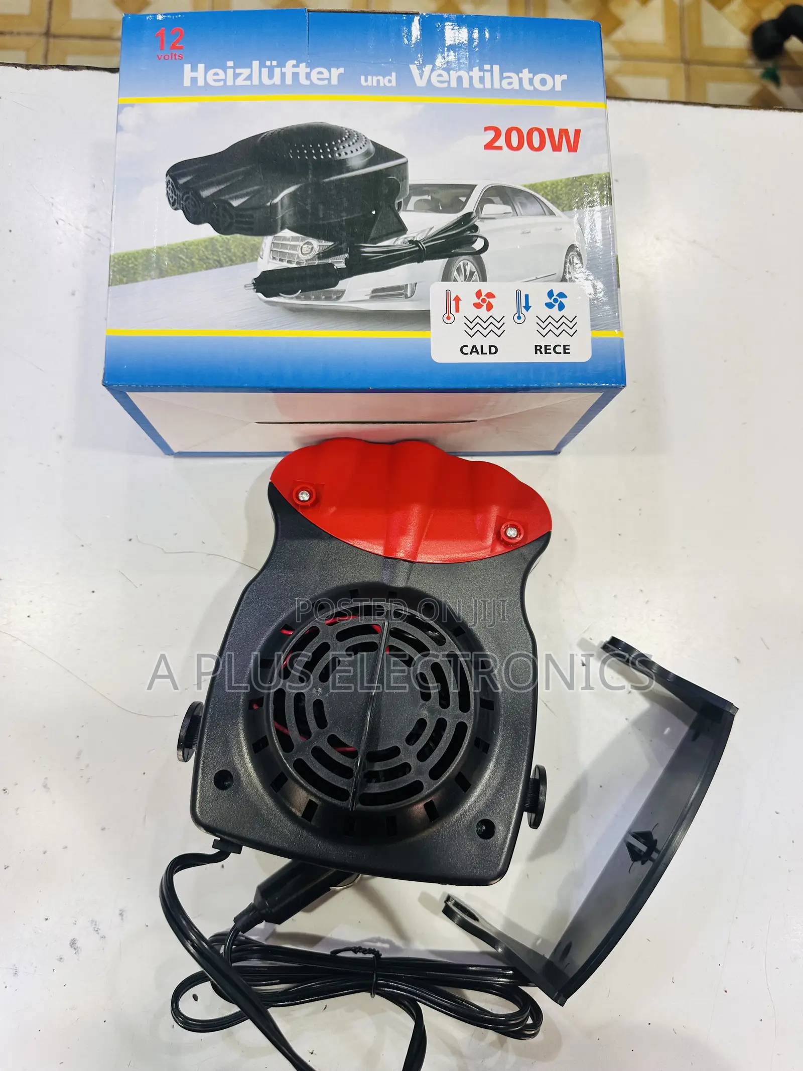 Windscreen Heater/Fan Red – Universal Auto Heater Fan for Windscreen