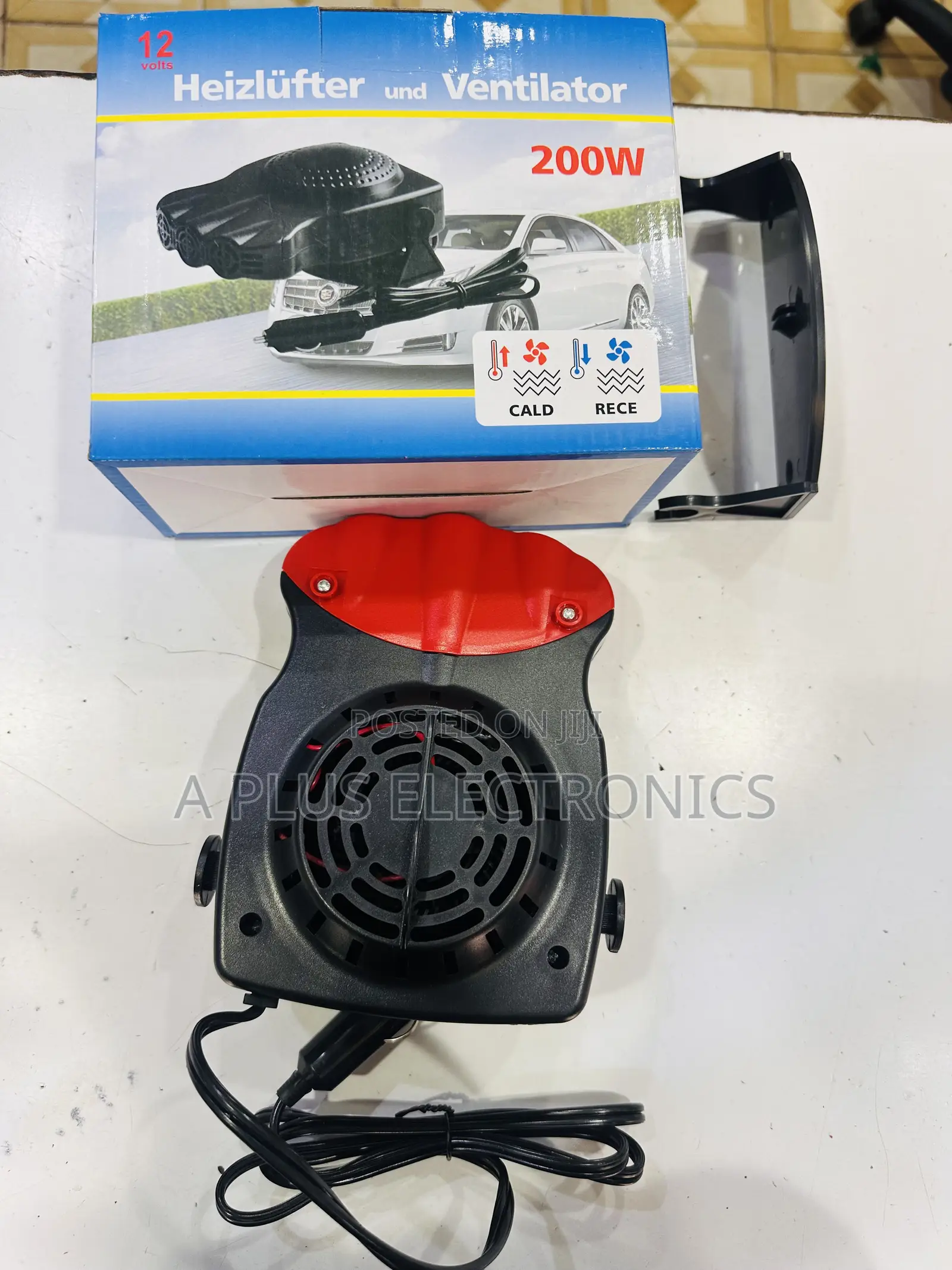 Windscreen Heater/Fan Red – Universal Auto Heater Fan for Windscreen