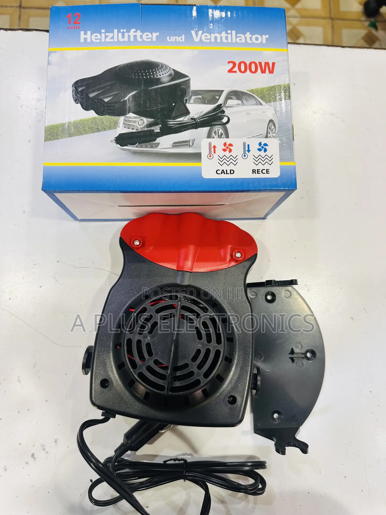 Windscreen Heater/Fan Red – High Power Windshield Demister Device