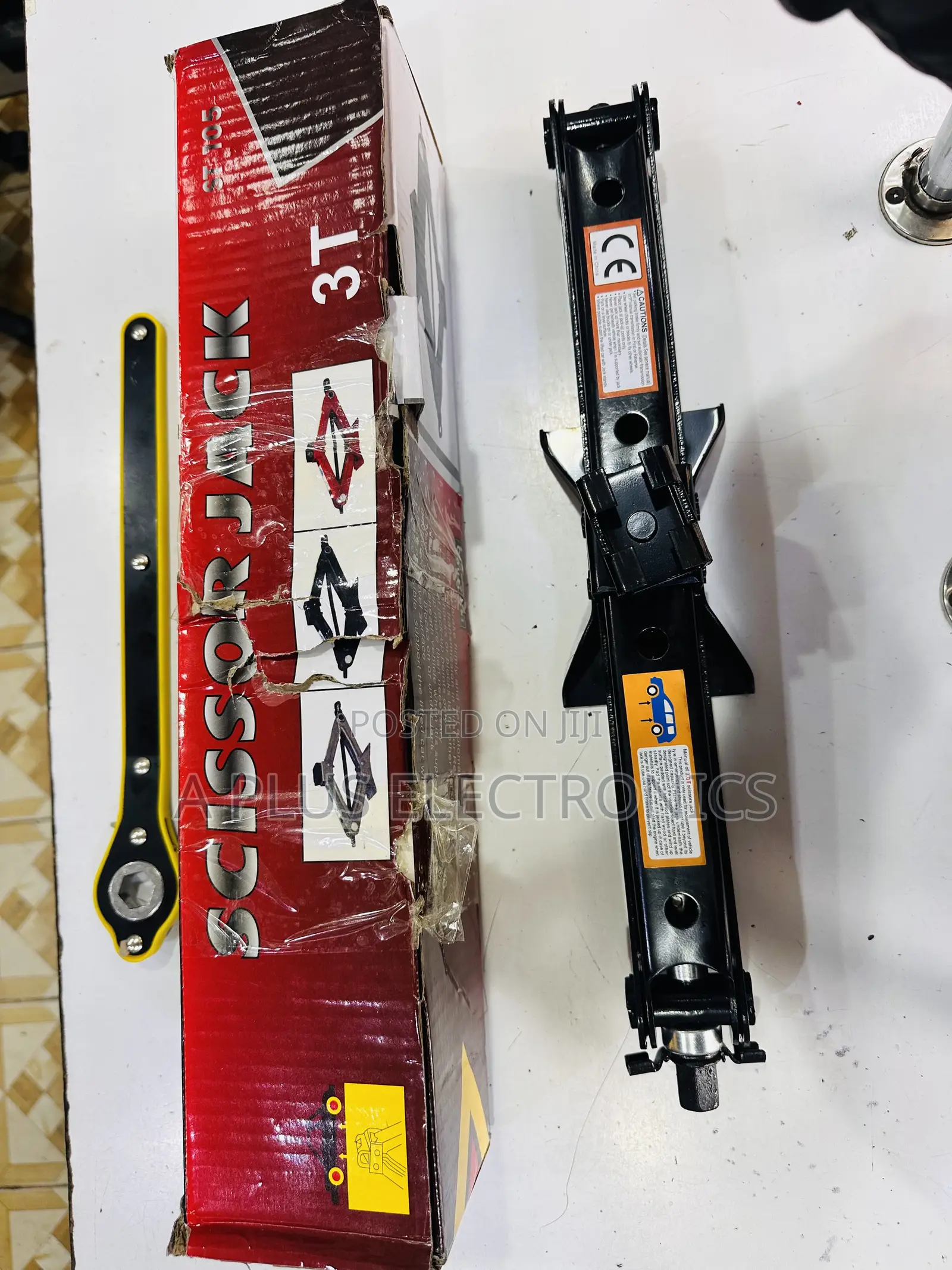 2t Scissor Jack Durable Emergency Road Car Jack Tool